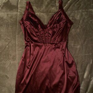Burgundy corset Dress